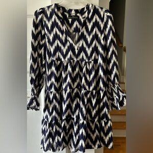 Tuckernuck Pomander Place Navy Ikat Dress size XL